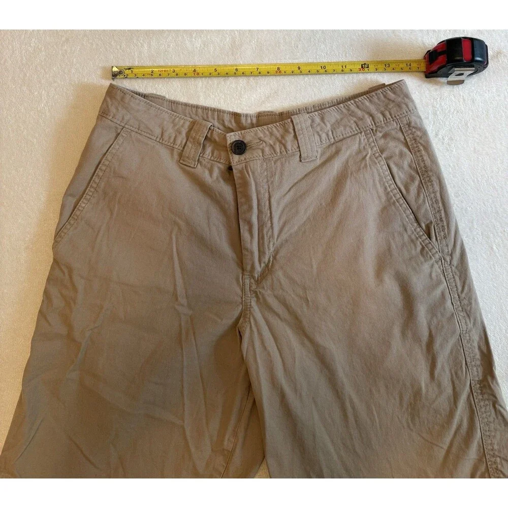 Magellan Outdoors Men’s 30W Khaki Chino Shorts Cotton Stretch Casual Flat Front